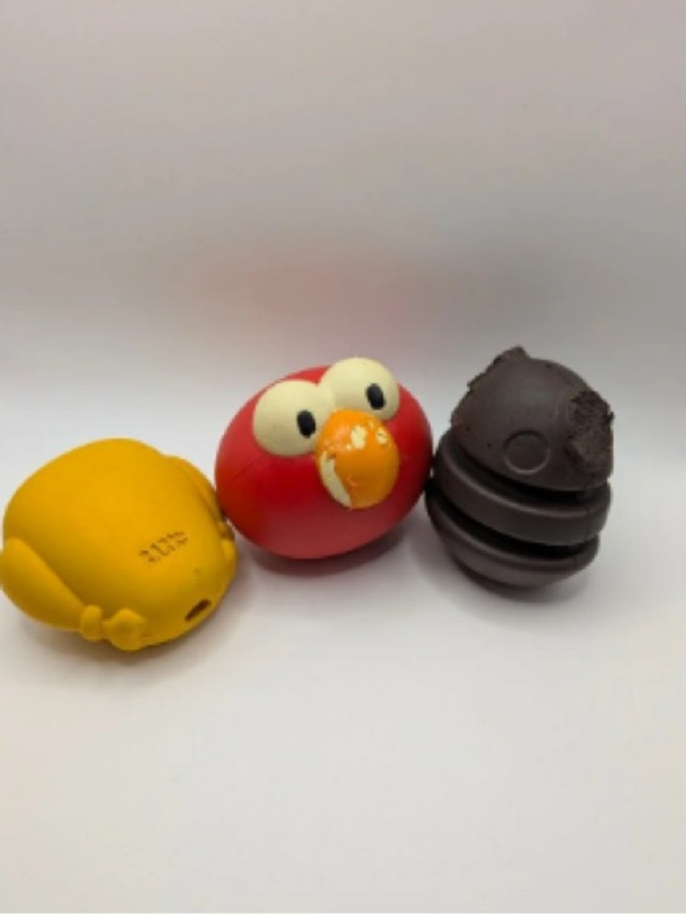 Kids Toy Squeaky Bird Set - Red, Yellow, Brown